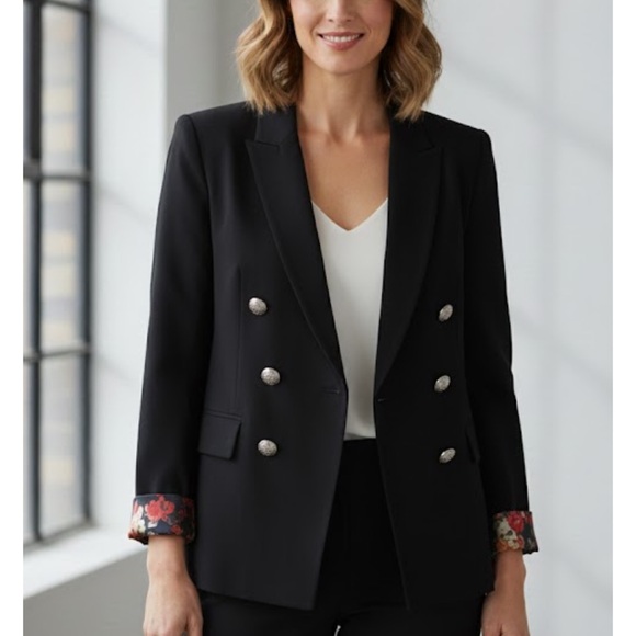 Jules & Leopold Jackets & Blazers - Jules & Leopold Black Double-Breasted Blazer
